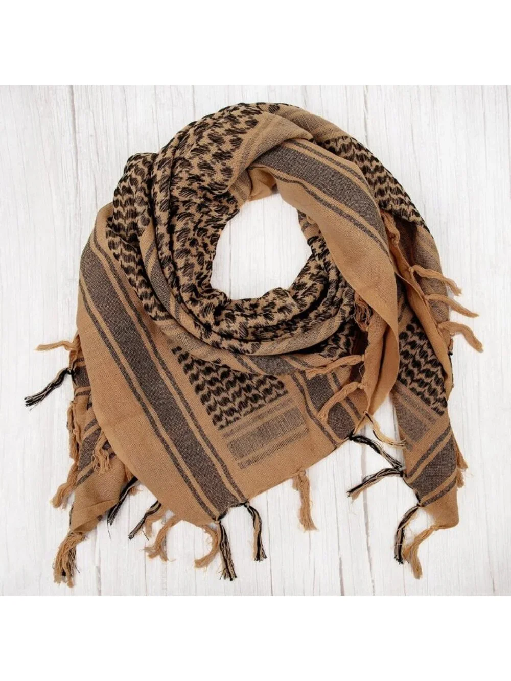 Tactical Desert Shemagh Scarf | Lightweight Cotton Neck Wrap, Windproof & Sand